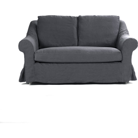 Albine Settee by Zentique in limed gray oak. Made from limed grey oak in a modern style.