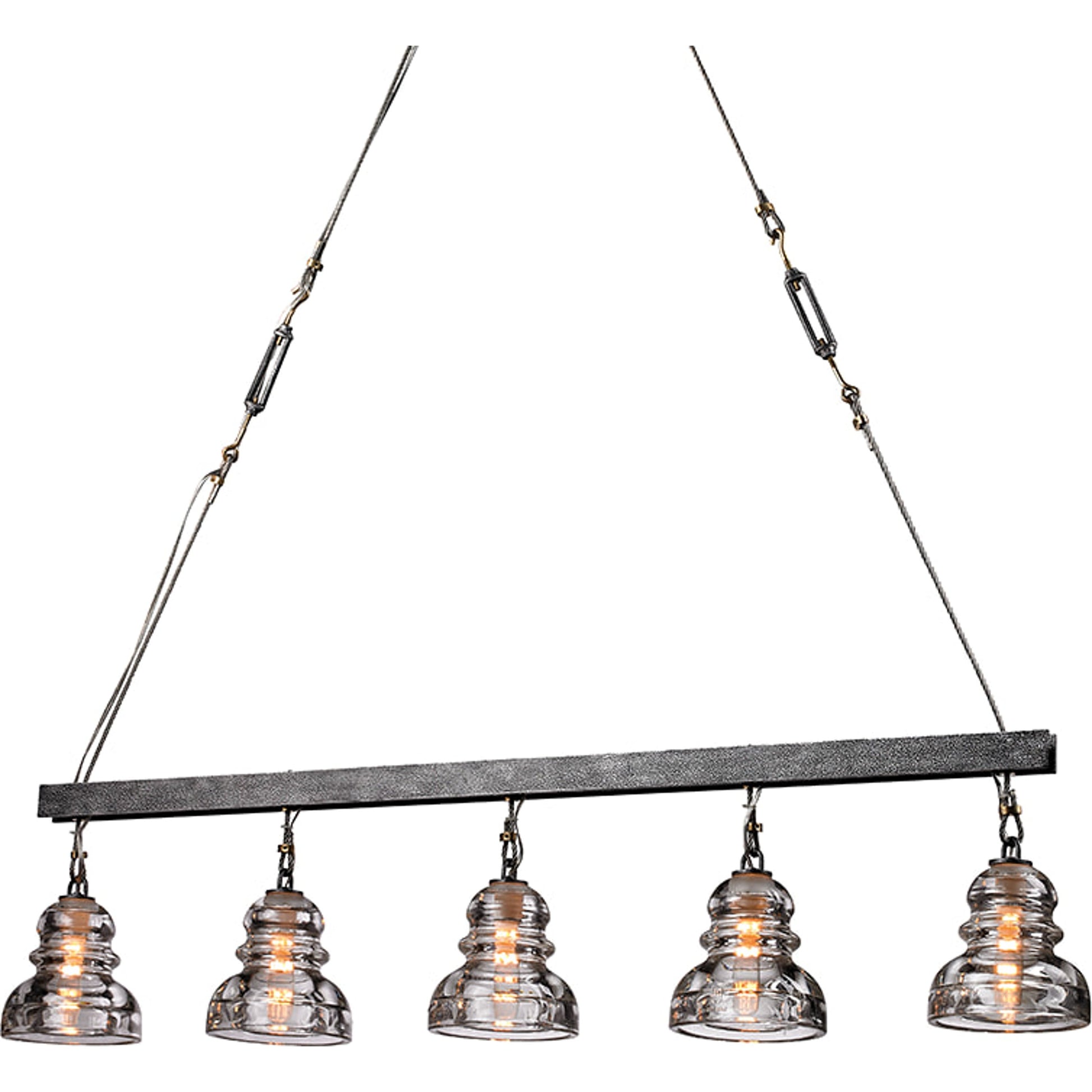 Menlo Park Pendant Mini by Troy in deep bronze. Made from hand-worked iron in a modern style.