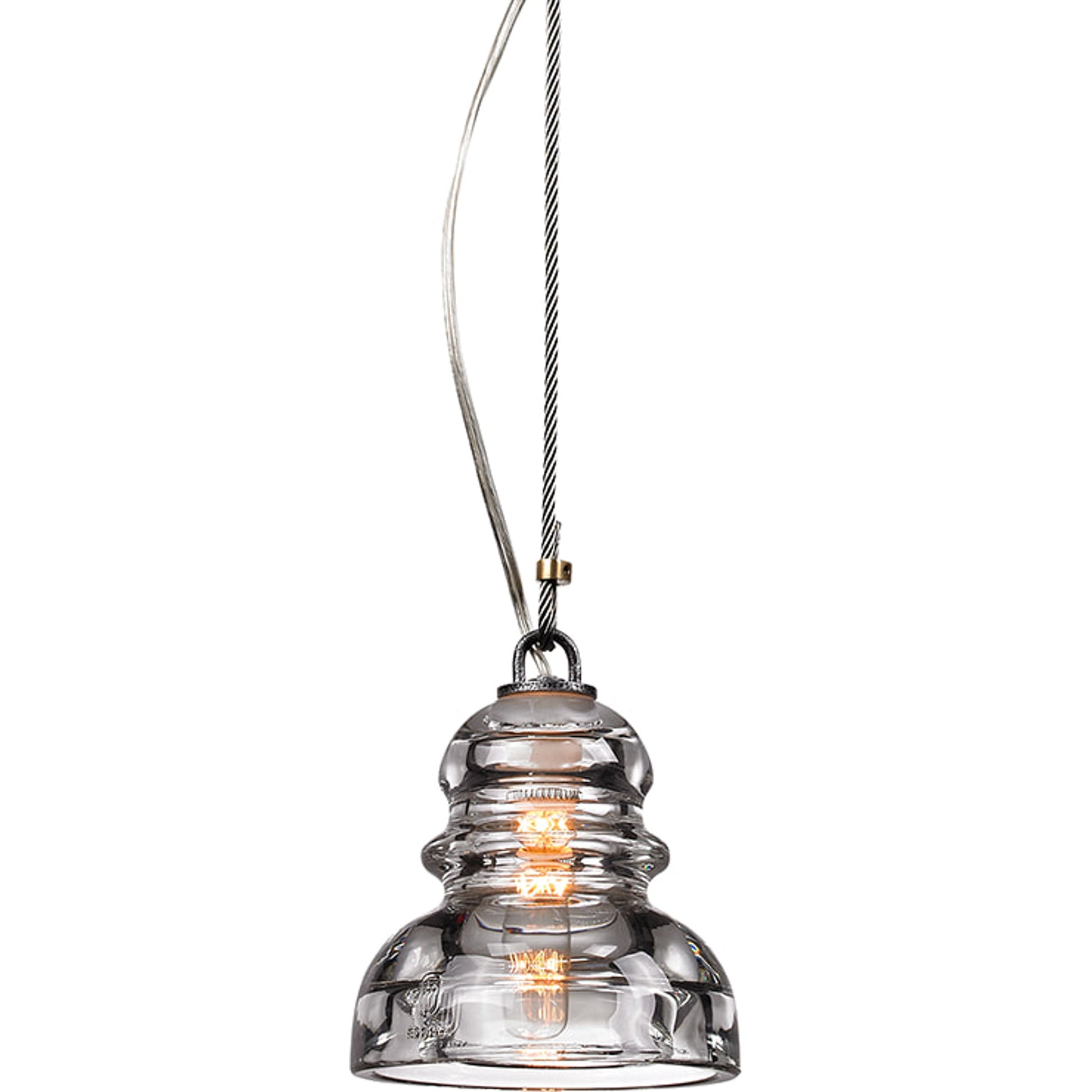 Menlo Park Pendant Mini by Troy in deep bronze. Made from hand-worked iron in a modern style.