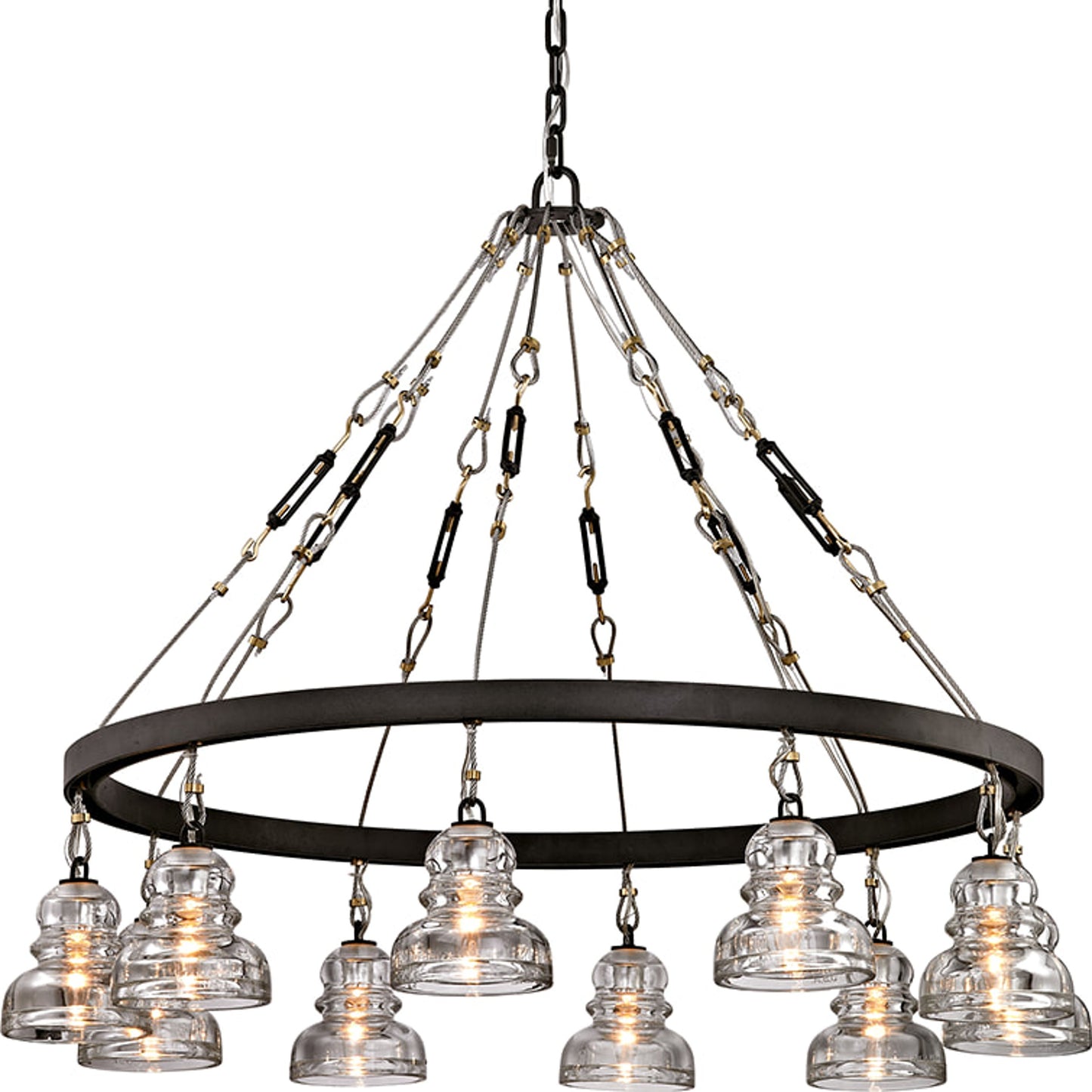 001 S-315230 | Primary Silo | Menlo Park Pendant Mini by Troy in deep bronze. Made from hand-worked iron in a modern style.