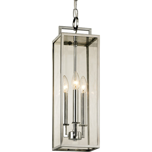 Beckham Hanger by Troy in polished stainless. Made from stainless steel in a transitional style.