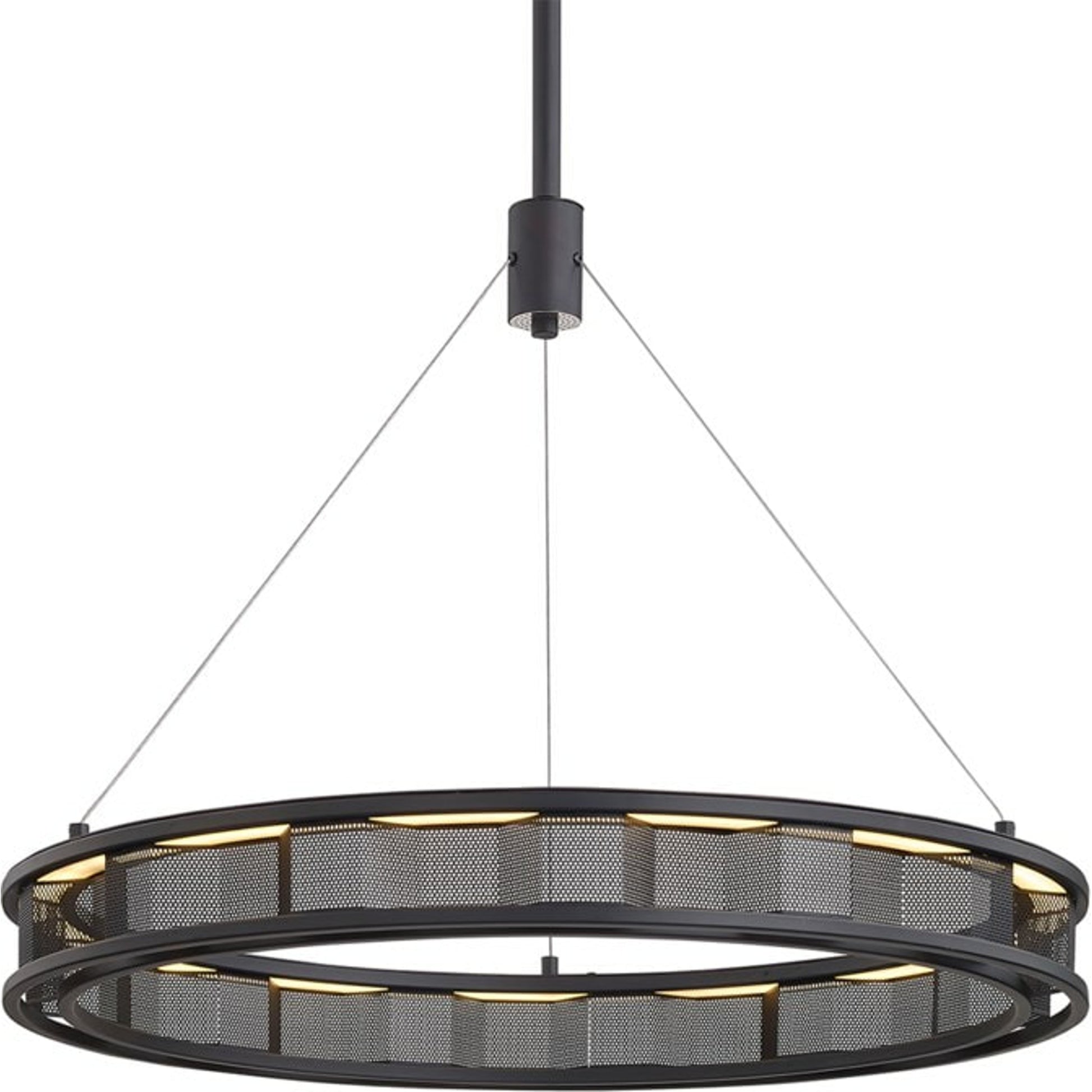 Fuze LED 39" Modern Bronze Chandelier Ceiling Light by Troy in modern bronze. Made from hand-worked iron in a modern style.