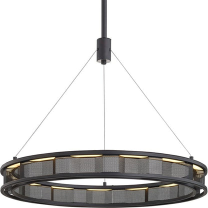 Fuze LED 39" Modern Bronze Chandelier Ceiling Light by Troy in modern bronze. Made from hand-worked iron in a modern style.