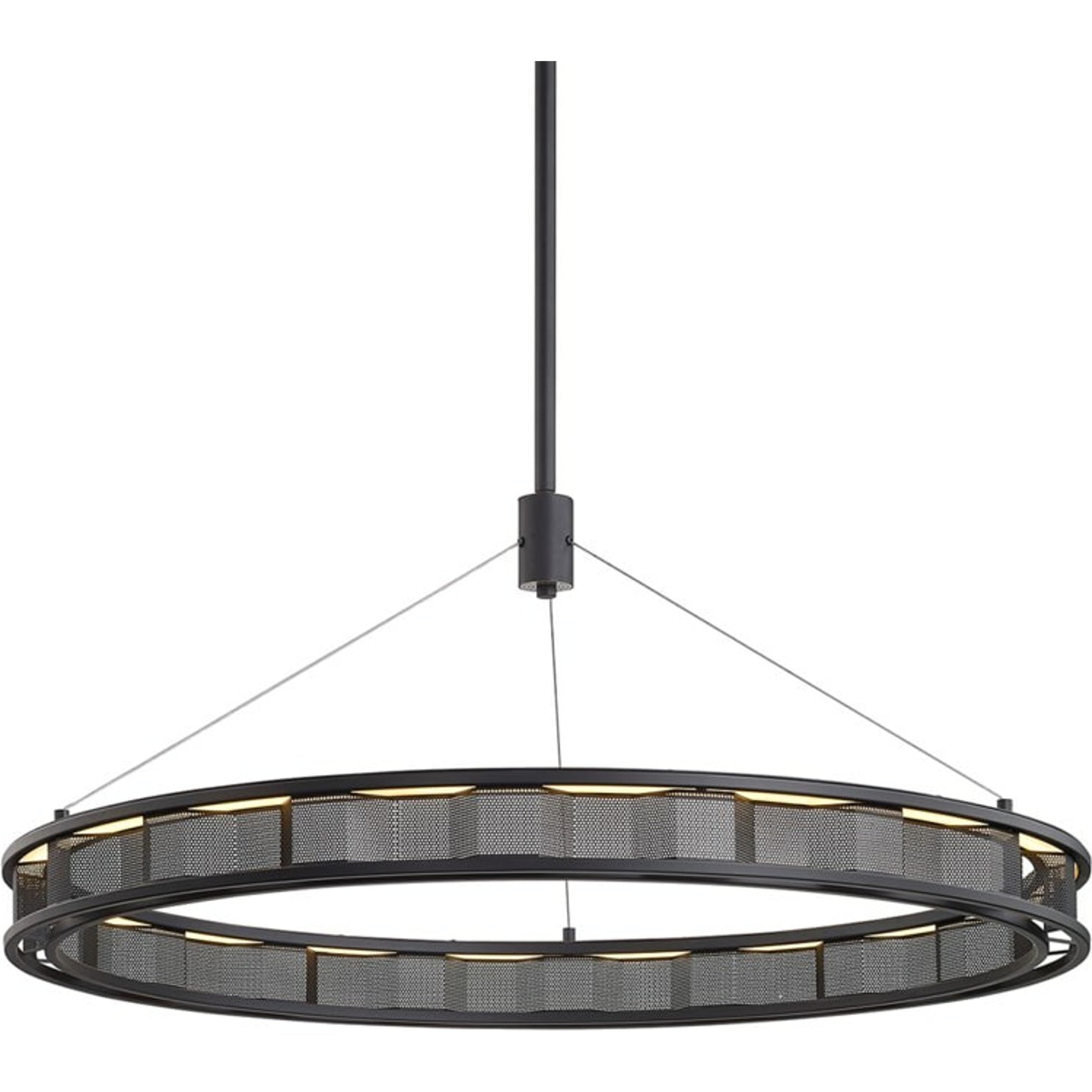 Fuze LED 39" Modern Bronze Chandelier Ceiling Light by Troy in modern bronze. Made from hand-worked iron in a modern style.