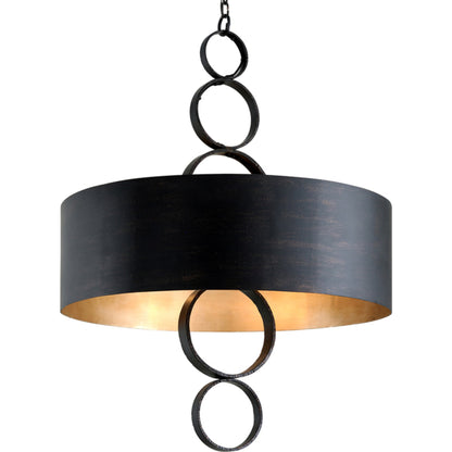 Rivington Chandelier by Troy in charred copper. Made from hand forged iron in a modern style.