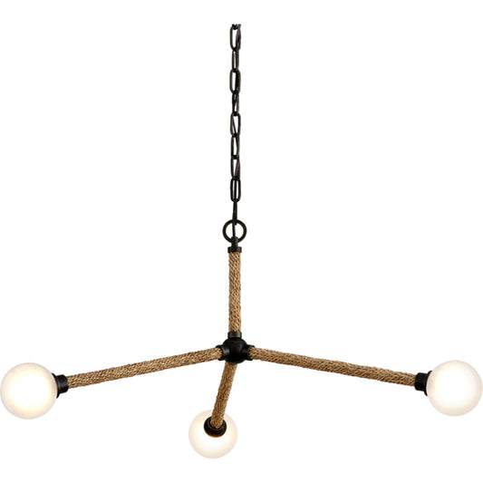 001 SR-860458 | Additional Silo | Nomad 3 Light Chandelier by Troy in classic bronze. Made from hand worked iron in a modern style.