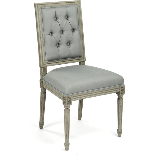 Louis Cowhide Side Chair by Zentique. Made from unique in a traditional style.