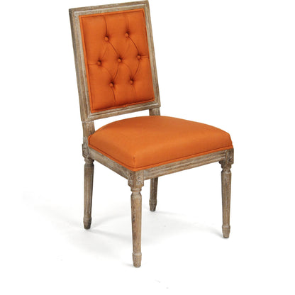 Louis Cowhide Side Chair by Zentique. Made from unique in a traditional style.