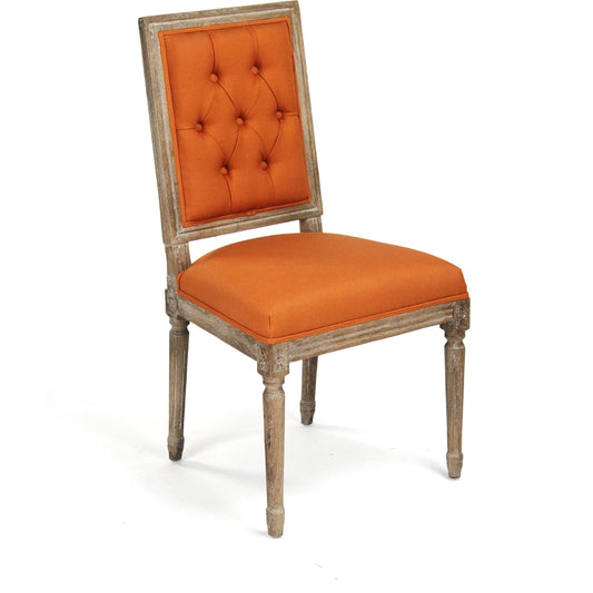 Louis Cowhide Side Chair by Zentique. Made from unique in a traditional style.