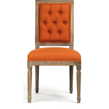 Louis Cowhide Side Chair by Zentique. Made from unique in a traditional style.
