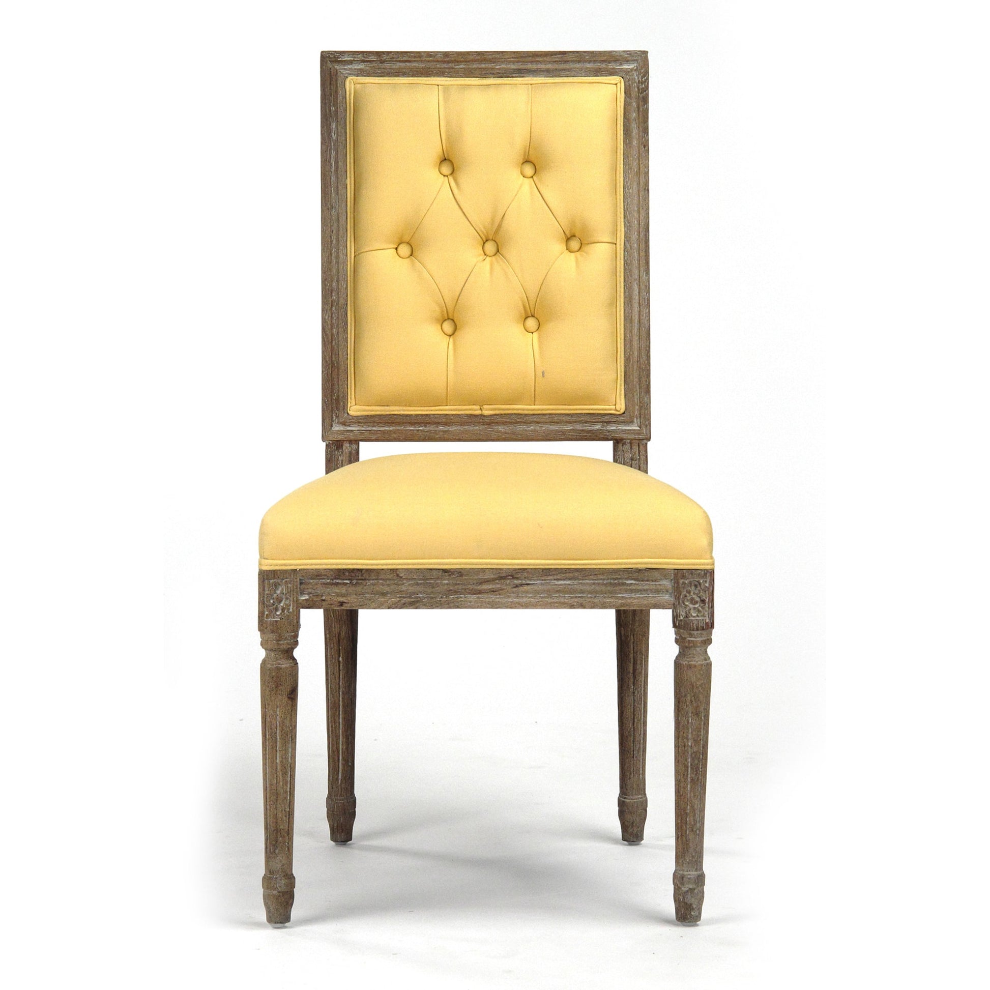 Louis Cowhide Side Chair by Zentique. Made from unique in a traditional style.