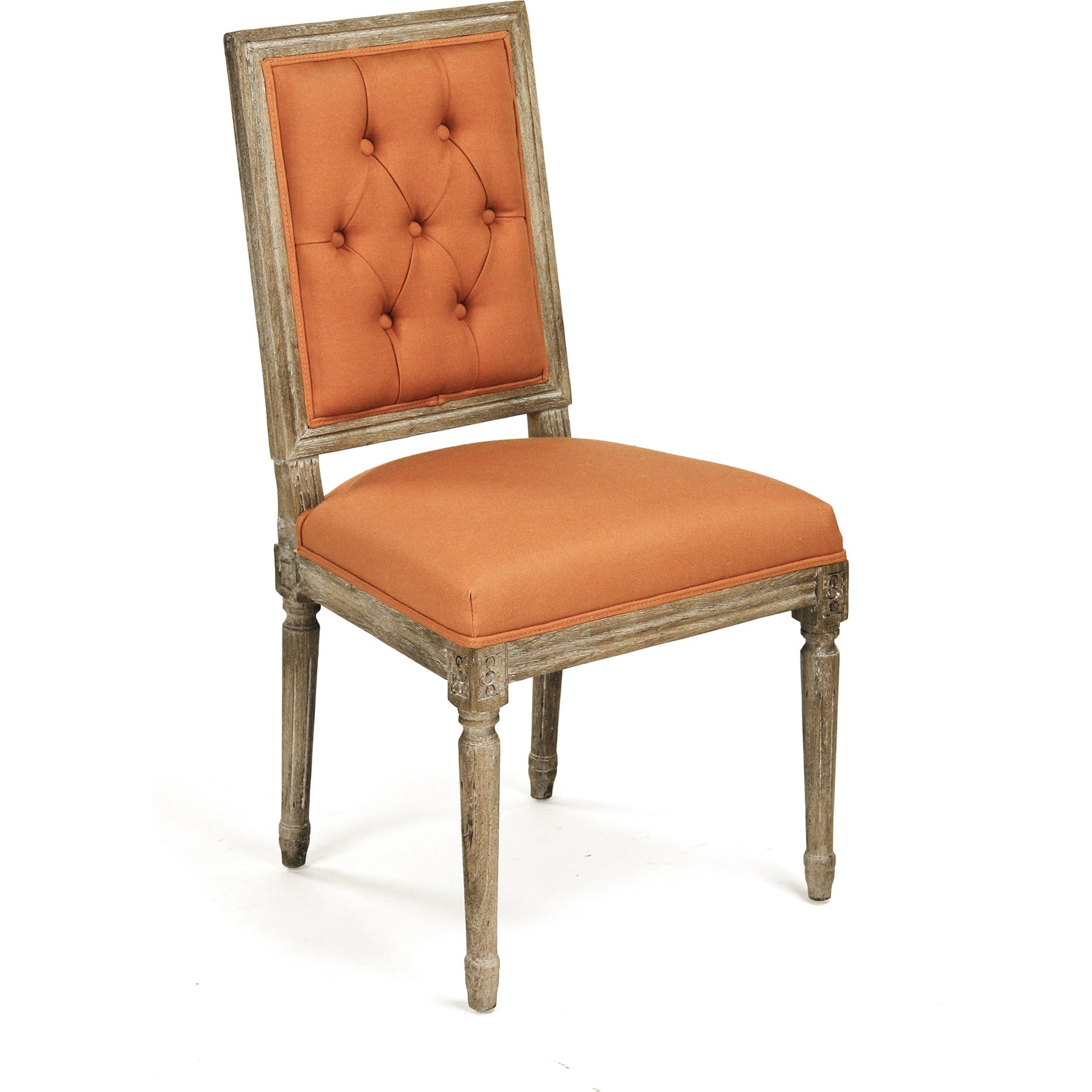 Louis Cowhide Side Chair by Zentique. Made from unique in a traditional style.