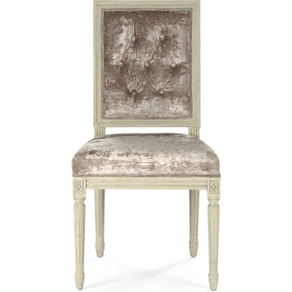 Louis Cowhide Side Chair by Zentique. Made from unique in a traditional style.