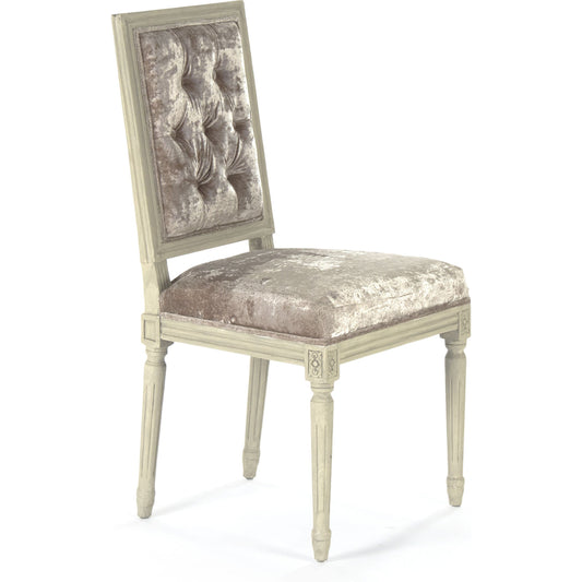 Louis Cowhide Side Chair by Zentique. Made from unique in a traditional style.