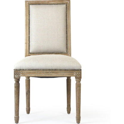 Louis Cowhide Side Chair by Zentique. Made from unique in a traditional style.