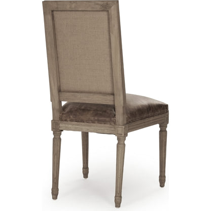 Louis Cowhide Side Chair by Zentique. Made from unique in a traditional style.