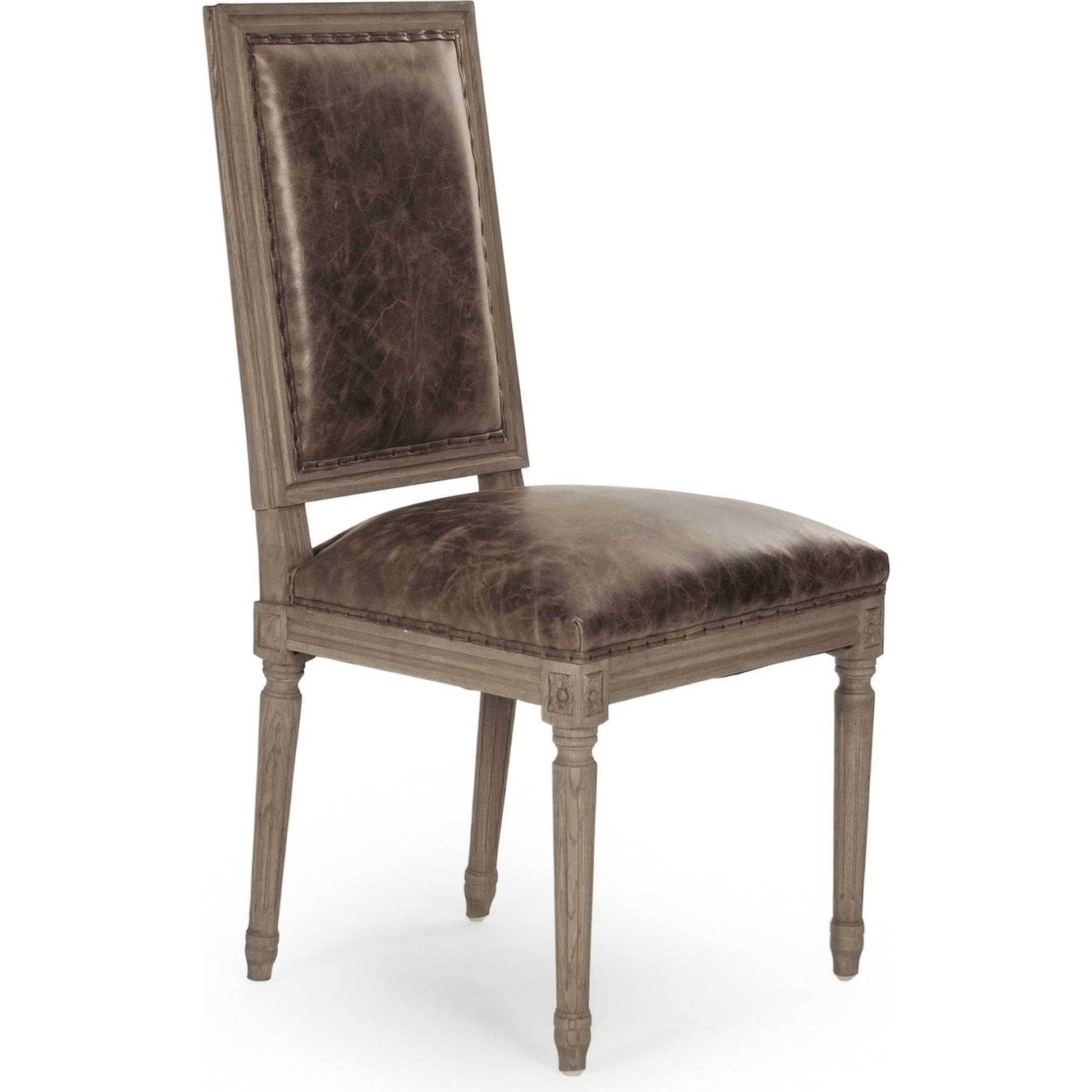 Louis Cowhide Side Chair by Zentique. Made from unique in a traditional style.