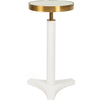 Antique Brass, White