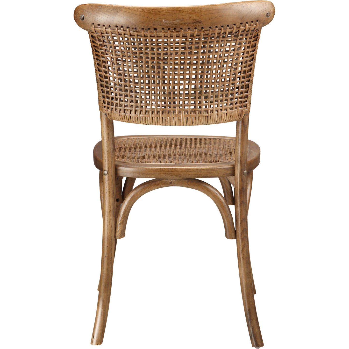 006 S-699246 | Additional Silo | Churchill Dining Chair Antique (Set of 2) by Moe's Home Collection in light brown and brown. Made from solid elm wood, rattan in a traditional style.