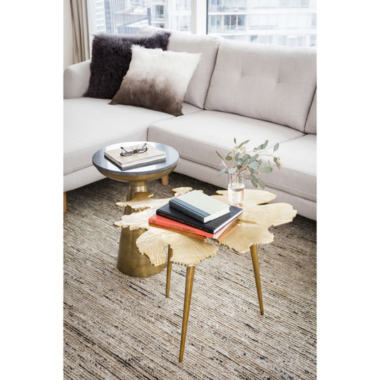 Amoeba Side Table by Moe's Home Collection in gold. Made from aluminum in a modern style.