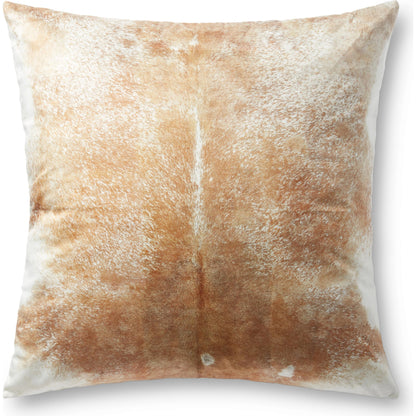 FP0002 Pillow by Loloi in beige, white. Made from 100% polyester in a rustic style.
