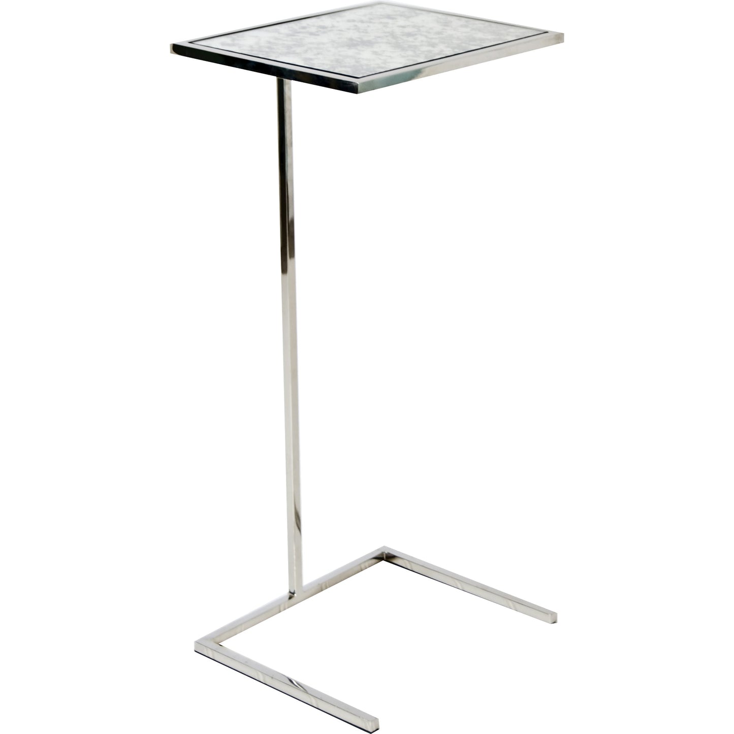 002 S-316210 | Primary Silo | Cigar Table by Worlds Away in mirror, silver and mirror, silver. Made from metal, glass in a modern style.