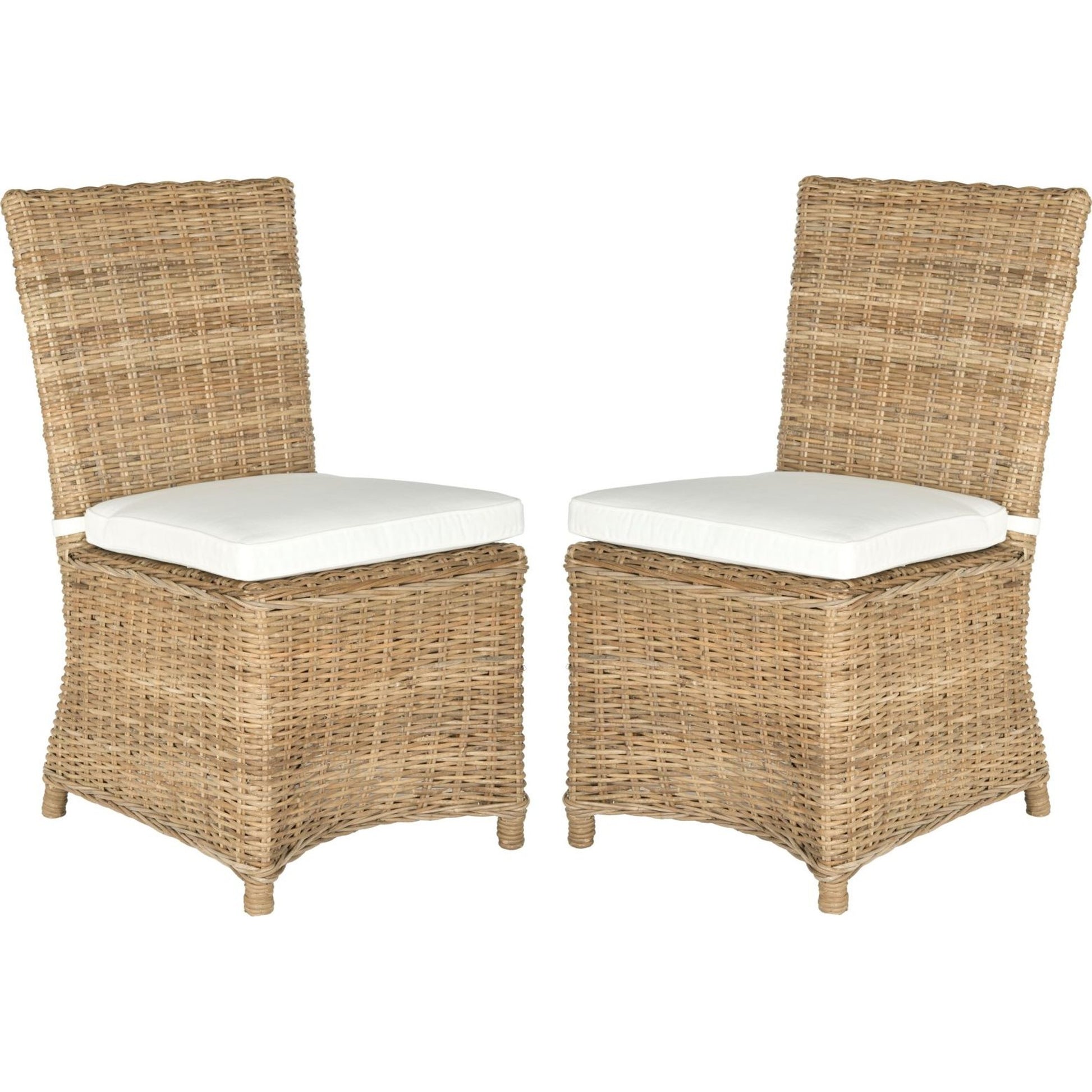 Nicollet Side Chair (Set of 2) by HedgeApple Essentials in natural. Made from rattan in a coastal style.