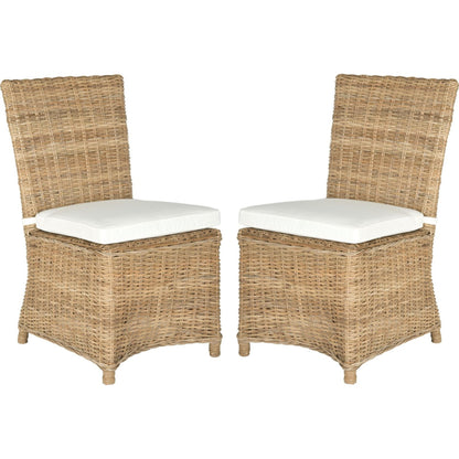 Nicollet Side Chair (Set of 2) by HedgeApple Essentials in natural. Made from rattan in a coastal style.