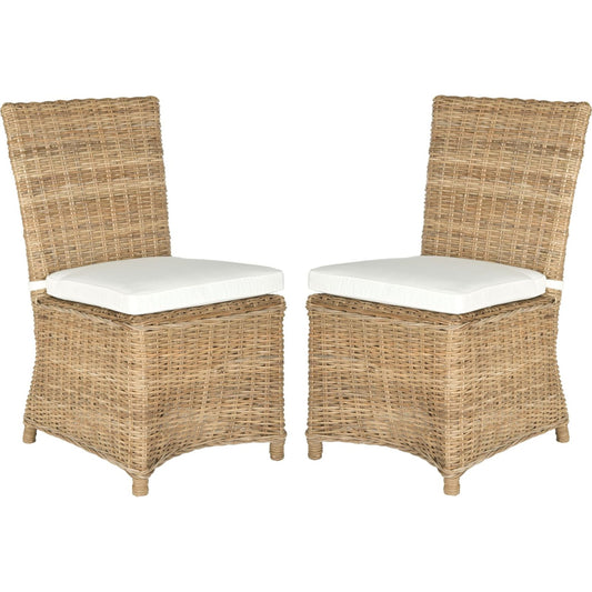 Nicollet Side Chair (Set of 2) by HedgeApple Essentials in natural. Made from rattan in a coastal style.