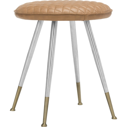Brinley Stool by Safavieh. Made from 60% faux leather, 28% polyester, 12% cotton, steel, foam in a eclectic & global style.