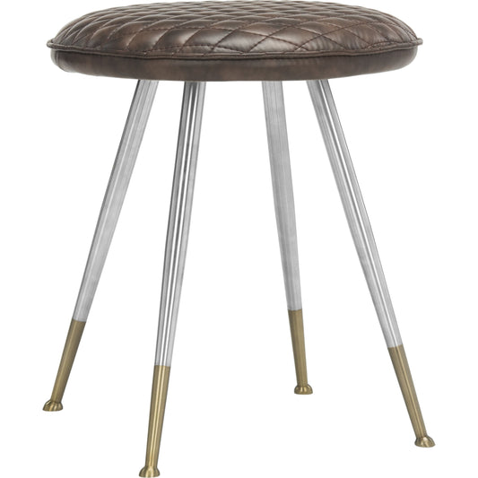 Brinley Stool by Safavieh. Made from 60% faux leather, 28% polyester, 12% cotton, steel, foam in a eclectic & global style.