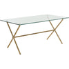 Gold, Clear Glass Top
