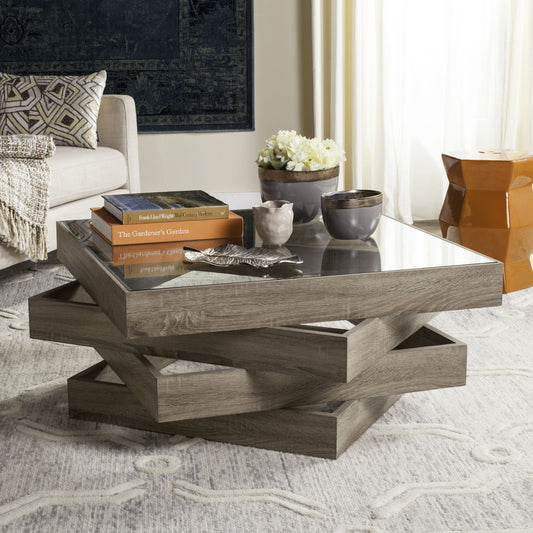 Westola Coffee Table by HedgeApple Essentials in light gray. Made from glass, mdf in a coastal style.
