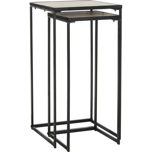 Callia End Table by Safavieh in light oak, black. Made from mdf in a eclectic & global style.