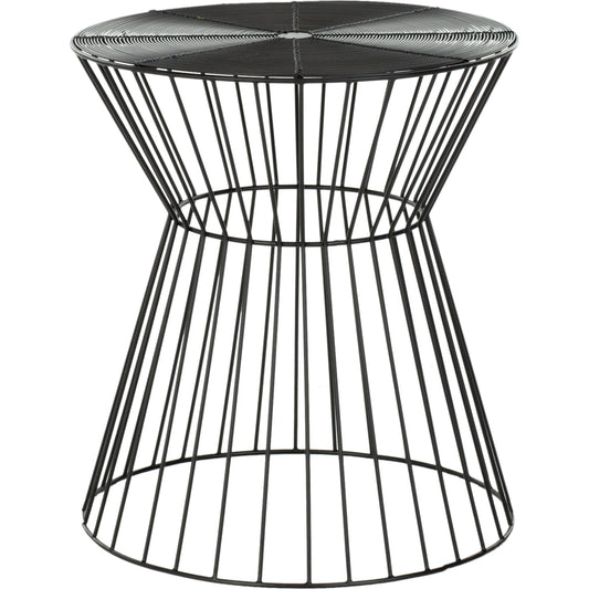 Adele Wire Stool by Safavieh in black epoxy. Made from unique in a modern style.