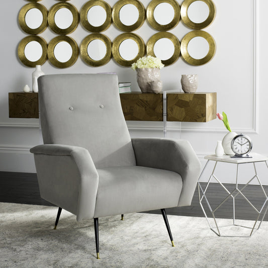 Aida Accent Chair by Safavieh. Made from eucalyptus in a modern style.