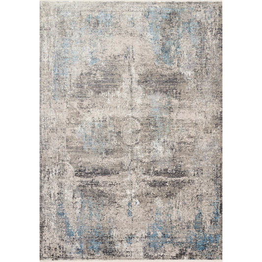 Franca FRN-04 Rug by Loloi in slate, sky. Made from 65% viscose, 35% polyester in a unique style.