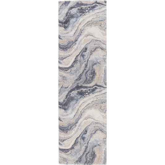 Ferris FRR07 Rug by Jaipur Living in blue, light gray. Made from 70% polypropylene 30% polyester in a unique style.