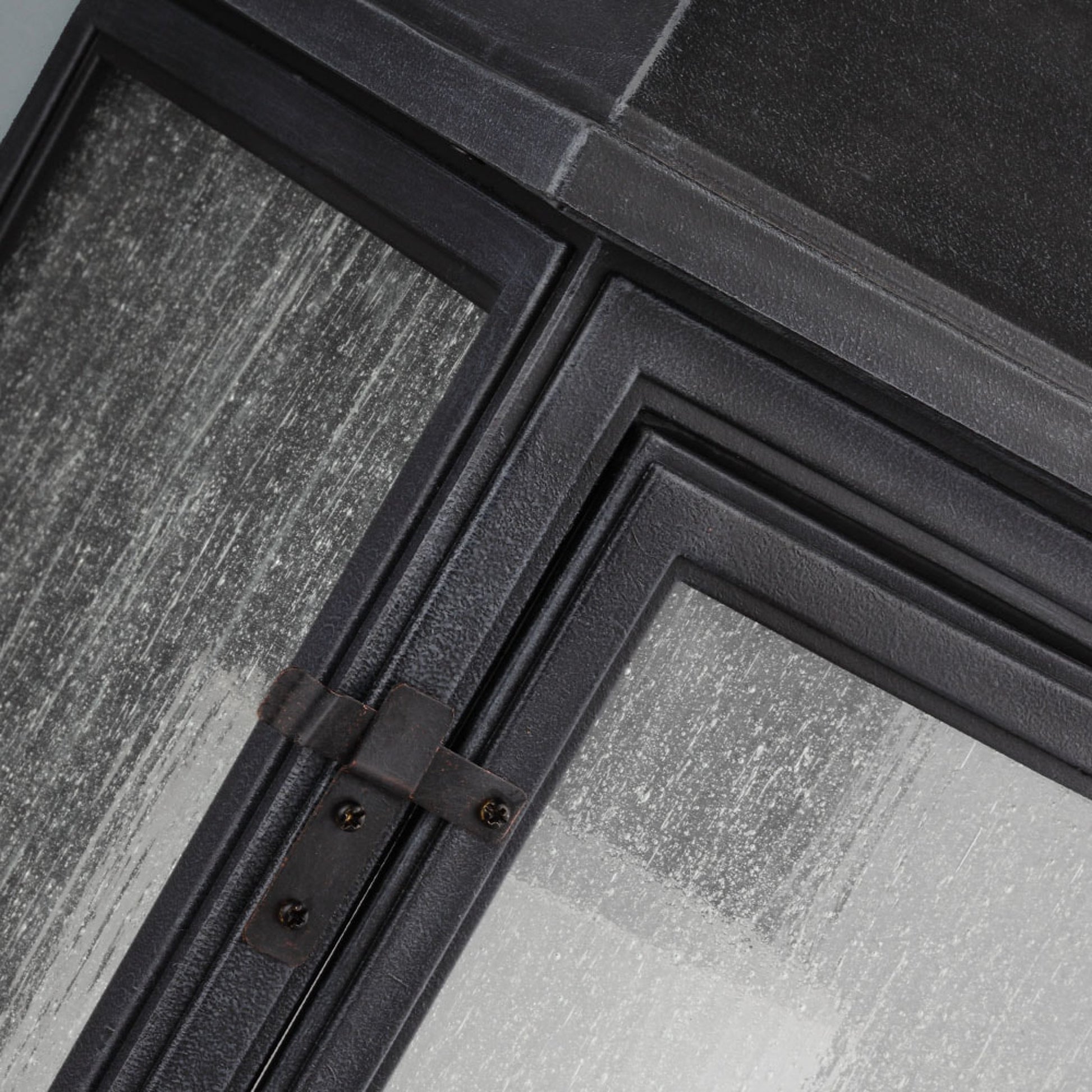 Shepherd Outdoor Post by Generation Lighting in dark weathered zinc. Made from stonestrong in a traditional style.