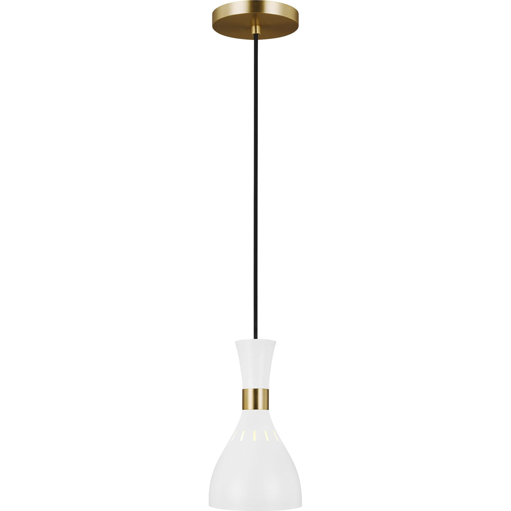 Joan Mini-Pendant by Generation Lighting in midnight black. Made from steel in a modern style.