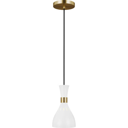 Joan Mini-Pendant by Generation Lighting in midnight black. Made from steel in a modern style.