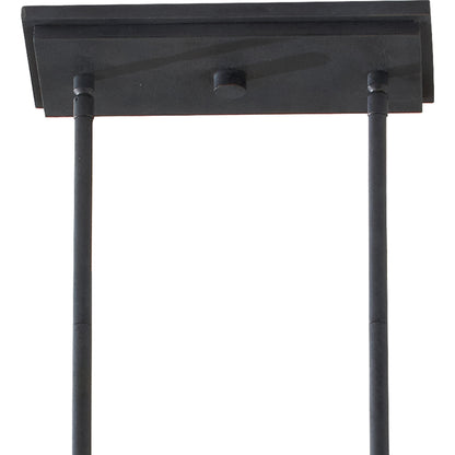 Ethan Island Chandelier by Generation Lighting in antique forged iron, brushed steel. Made from steel in a modern style.