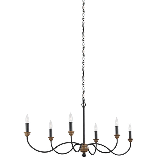 Hartsville 6 Light Chandelier by Generation Lighting. Made from resin, steel in a cottage & farmhouse style.
