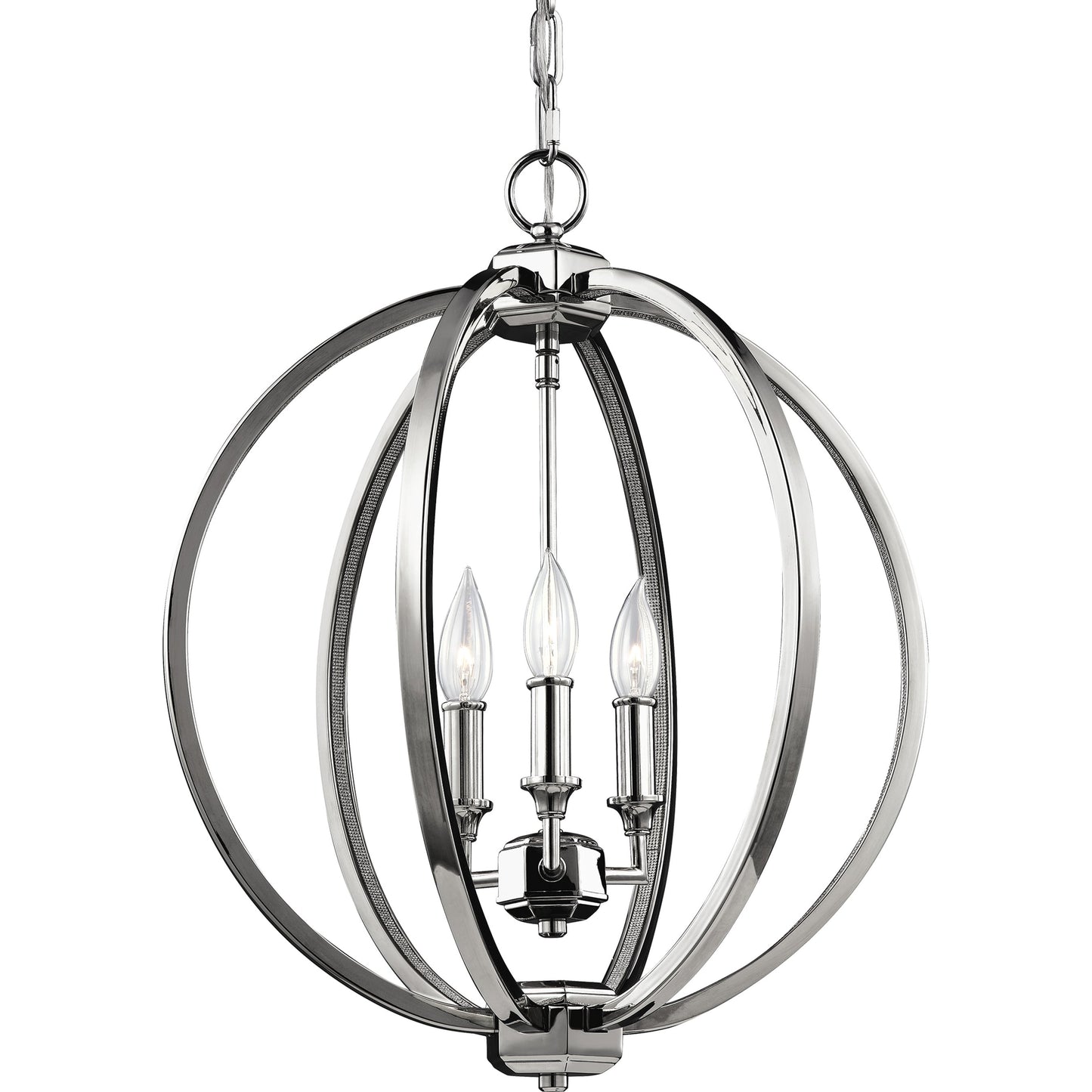 006 S-284312 | Additional Silo | Corinne Globe Pendant by Generation Lighting in polished nickel. Made from unique in a modern style.