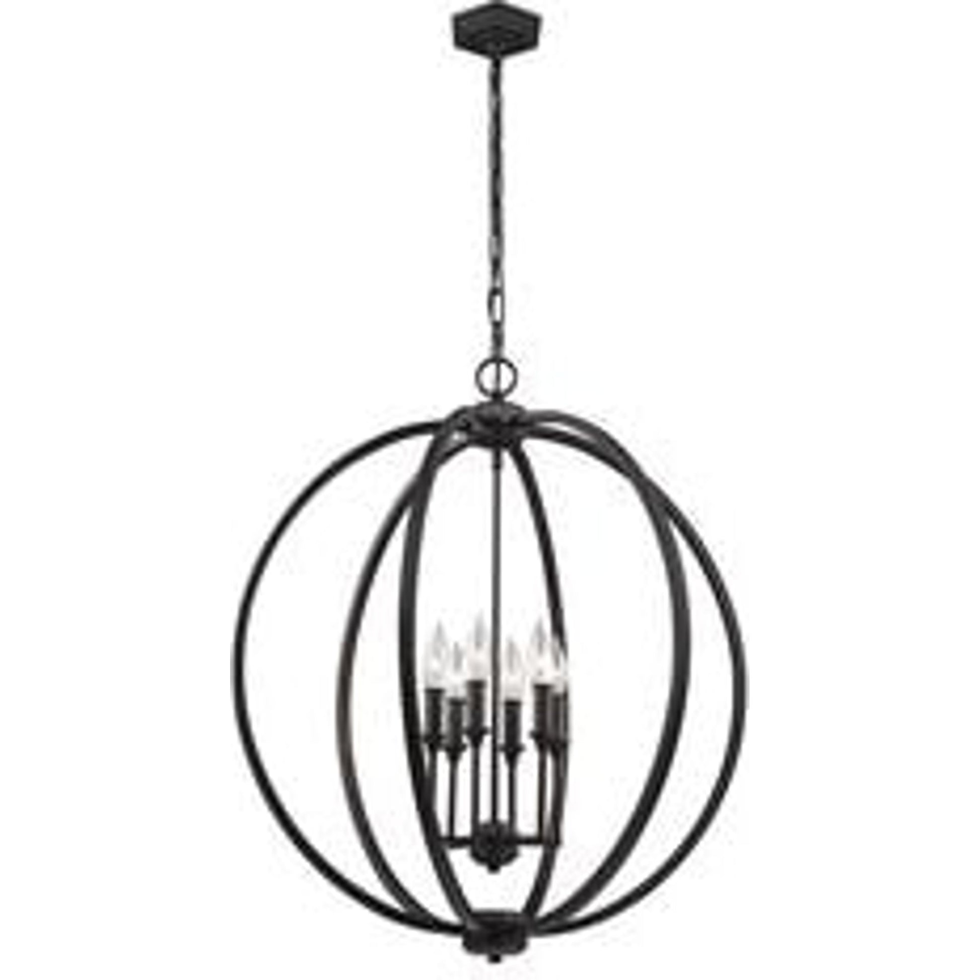 Corinne Globe Pendant by Generation Lighting in polished nickel. Made from unique in a modern style.
