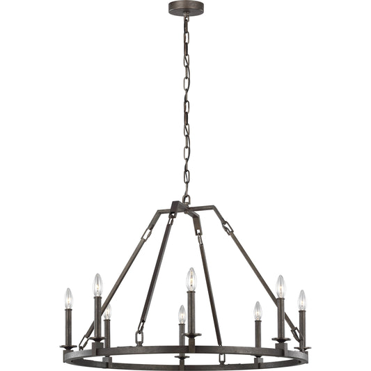 Landen Chandelier by Generation Lighting. Made from steel in a modern style.