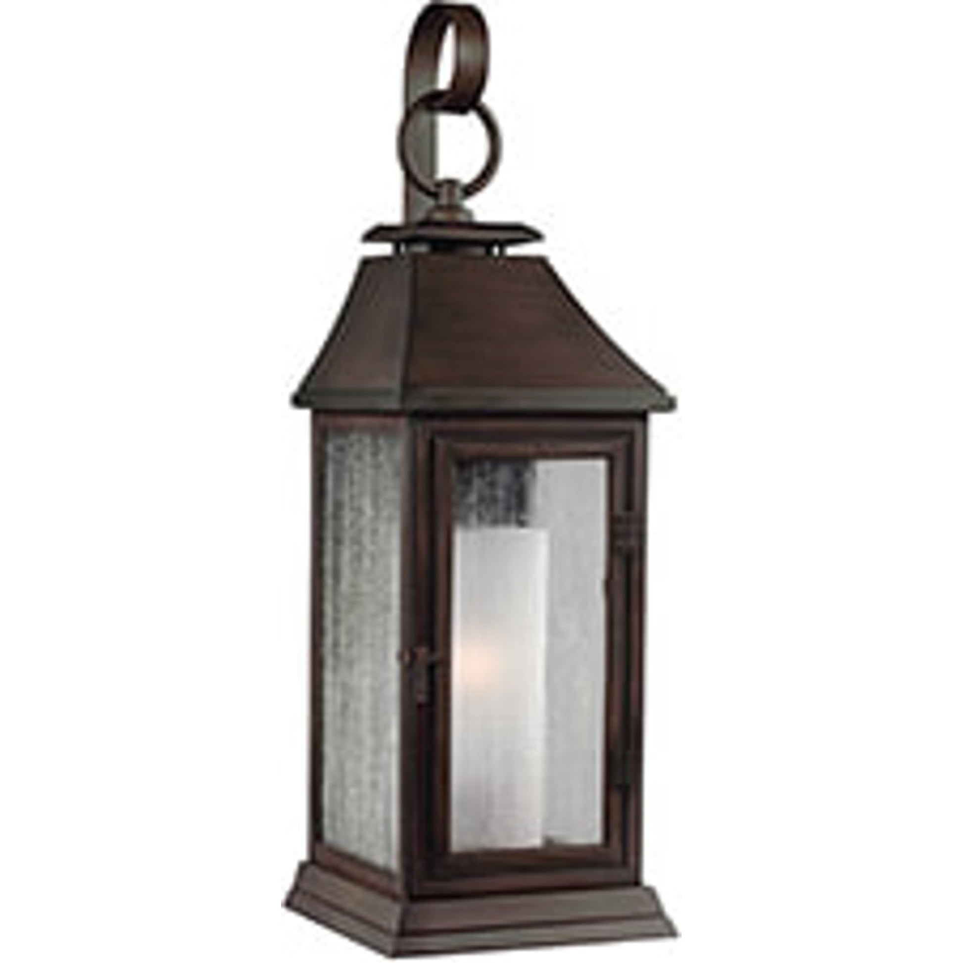 Shepherd  Sconce by Generation Lighting in dark weathered zinc. Made from stonestrong in a traditional style.
