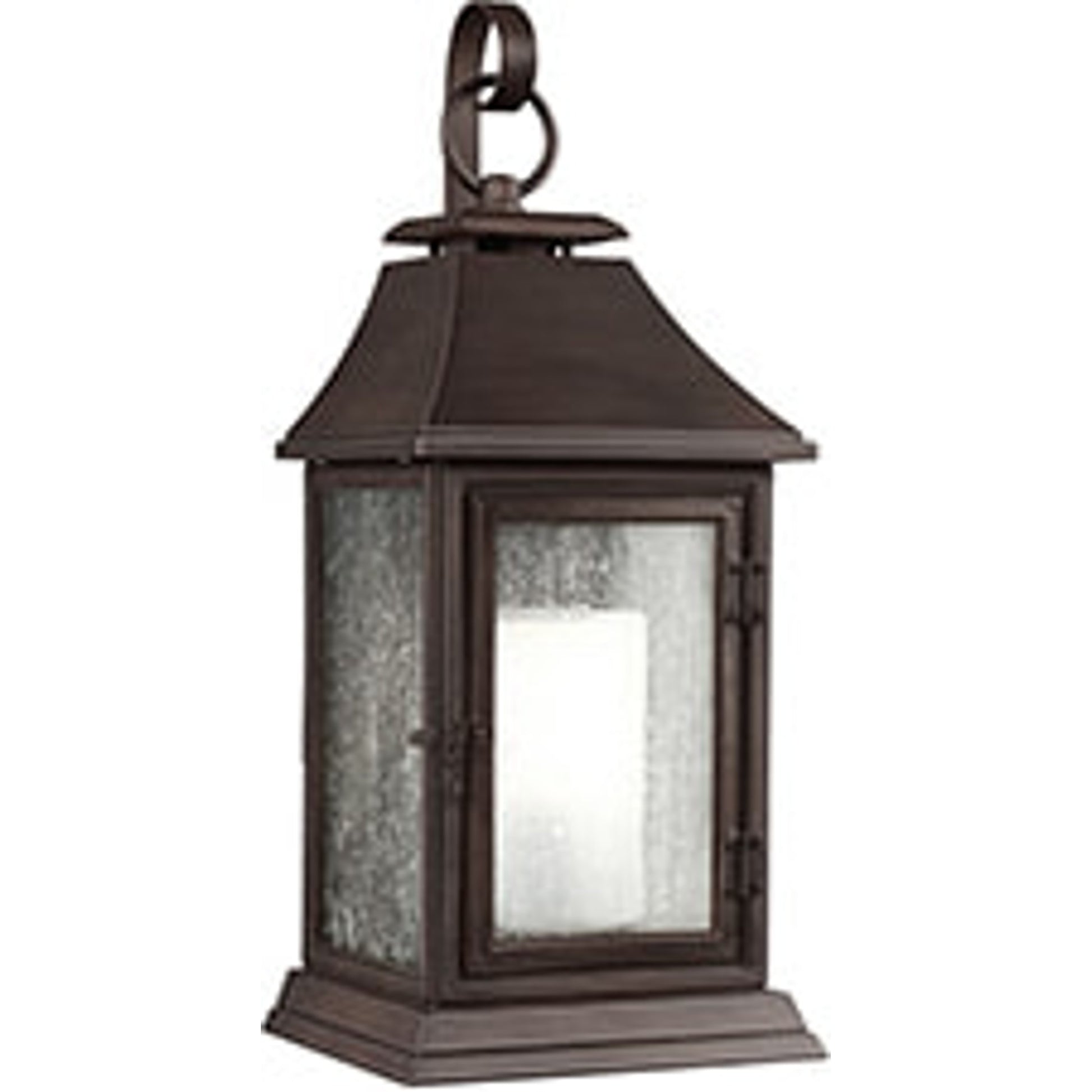 Shepherd  Sconce by Generation Lighting in dark weathered zinc. Made from stonestrong in a traditional style.