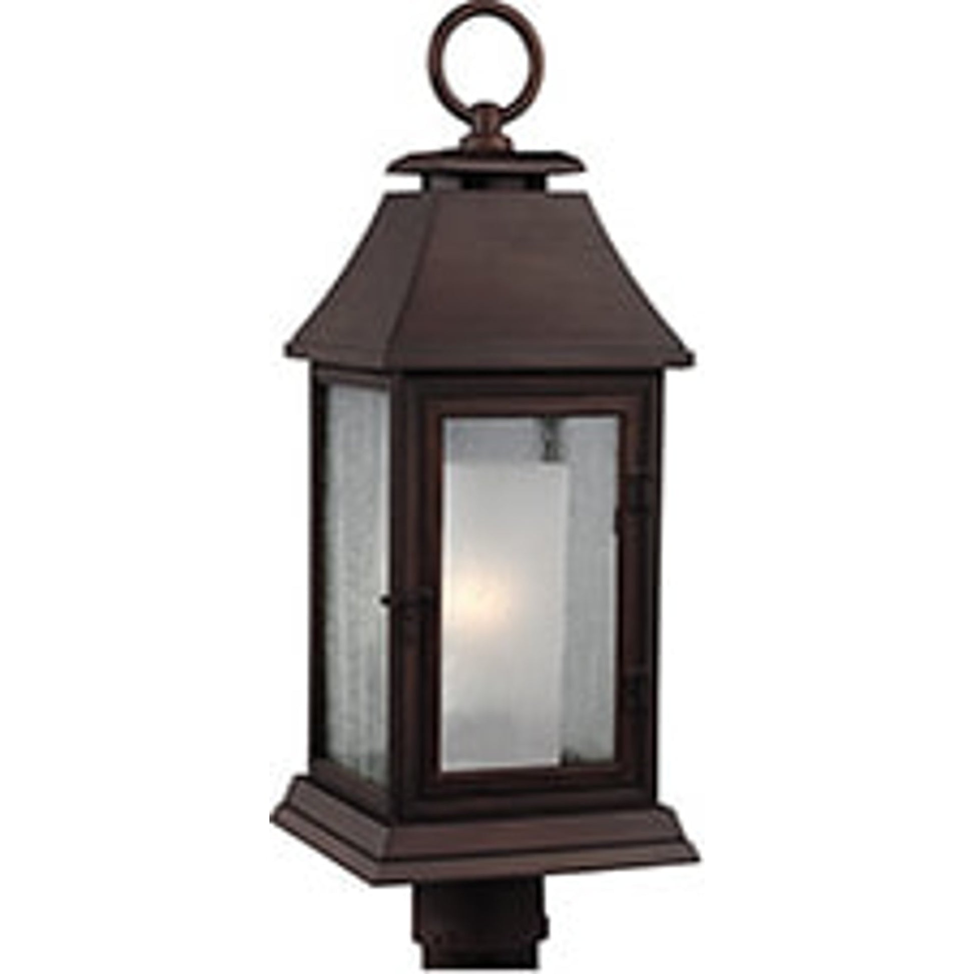 Shepherd Outdoor Post by Generation Lighting in dark weathered zinc. Made from stonestrong in a traditional style.