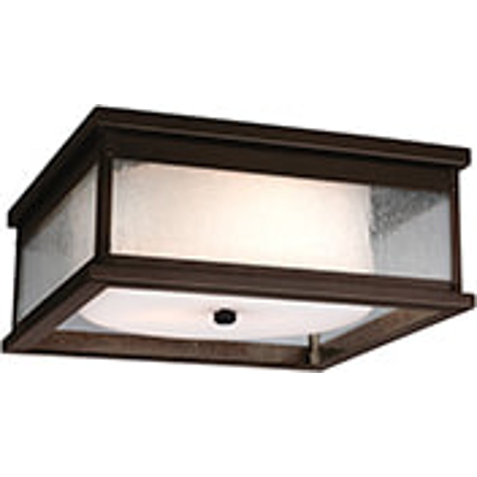 Pediment Outdoor Flush by Generation Lighting in dark weathered zinc. Made from stainless steel in a traditional style.